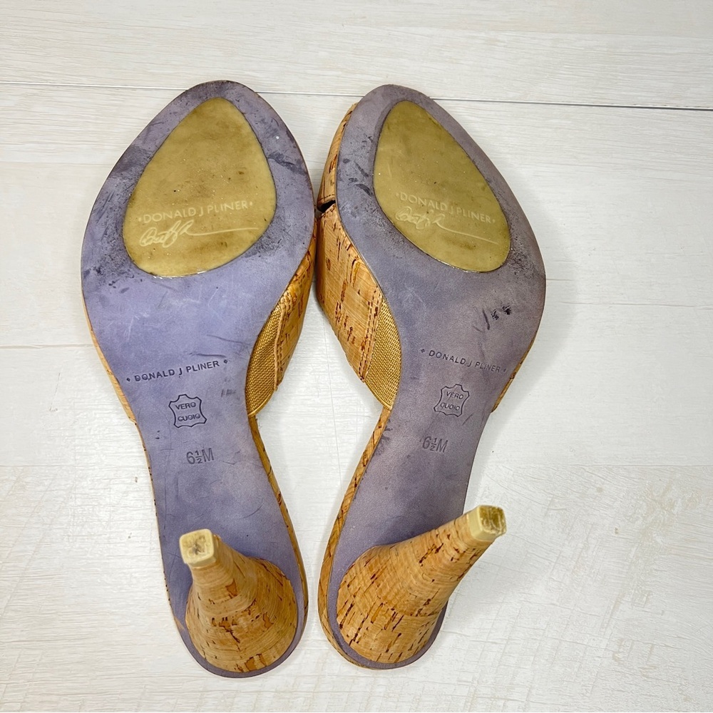 Donald Pliner Feigel Cork Mule Heels - Picture 9 of 11